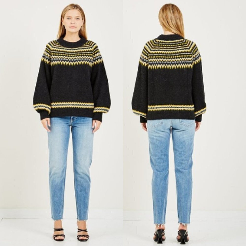 JUST Female SVAN Jumper crewneck fair isle sweater 18865